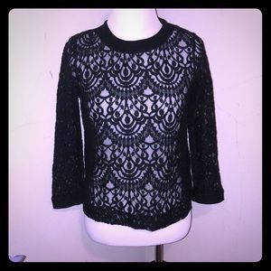 BR Beautiful black lace top